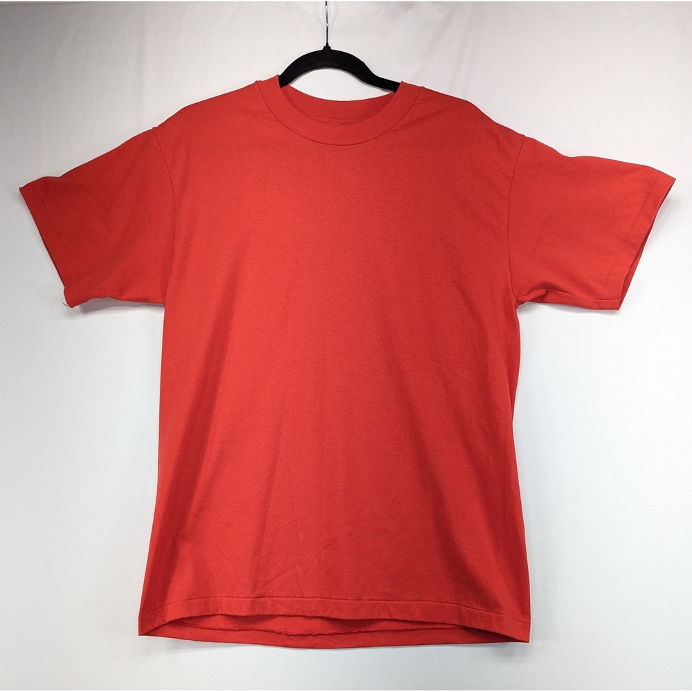 Vintage Hanes Heavyweight 50/50 Red T-Shirt Made in USA Single Stitch‎ Large